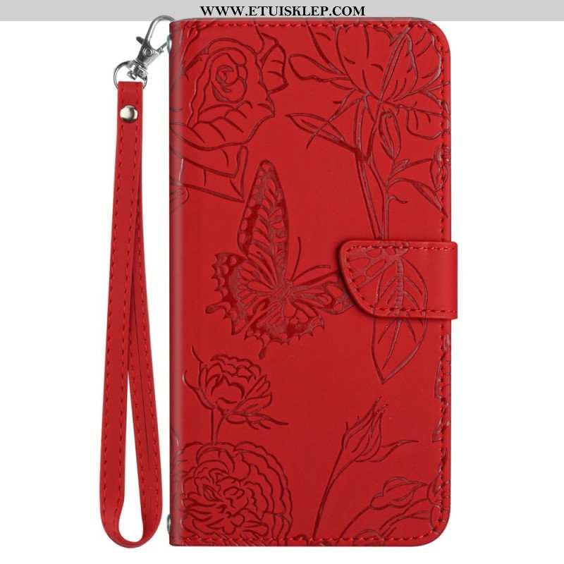 Etui Folio do Sony Xperia 5 IV Motyle Z Smyczą